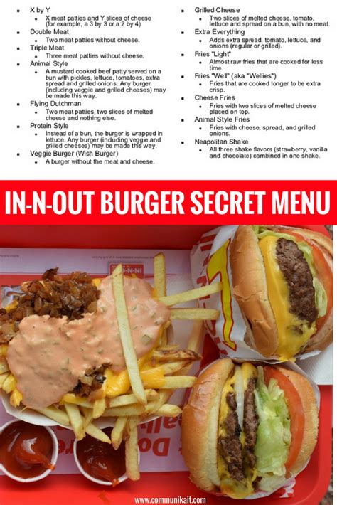In-N-Out Burger Secret Menu