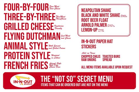 In-N-Out Secret Menu