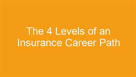 Insurance Career Path