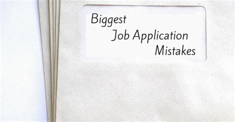 Job App Mistakes