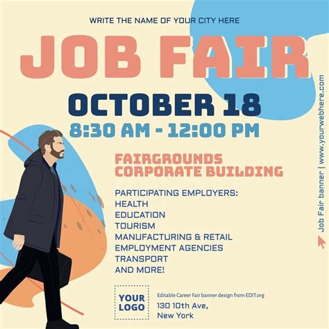 Job fair attendees networking with employers