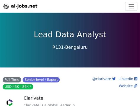 Lead Data Analyst Salary