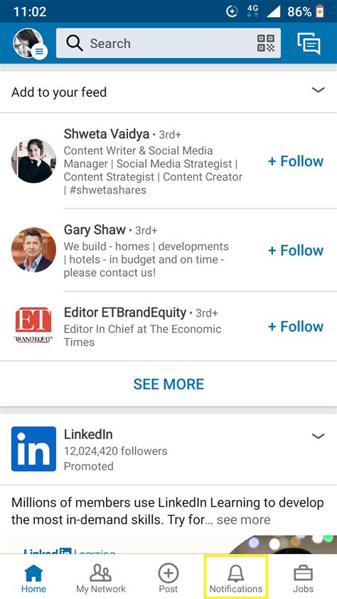LinkedIn Notifications