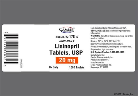 Lisinopril 20 mg Tablet Side Effects