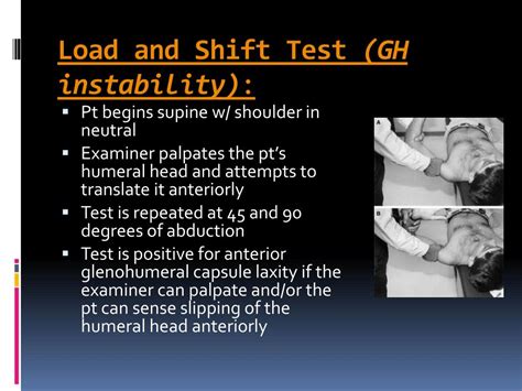 Load and Shift Test