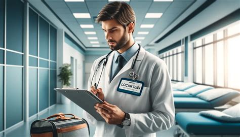 Locum tenens physician working in a hospital