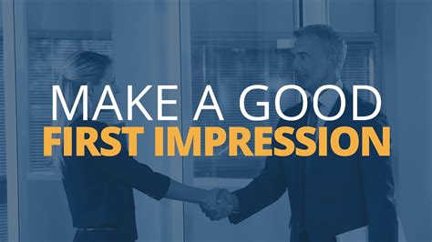 Making Good First Impression