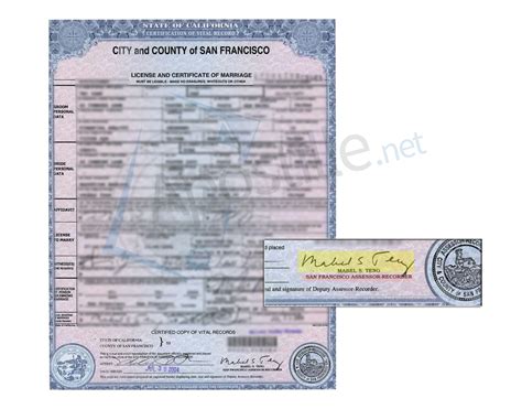 Marriage License San Francisco