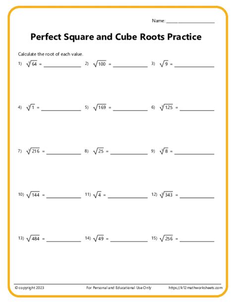 Math Practice Roots