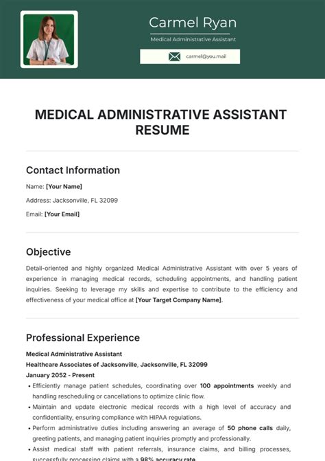 Medical Admin Resume
