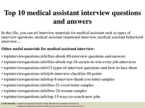 Medical Assistant Interview Questions