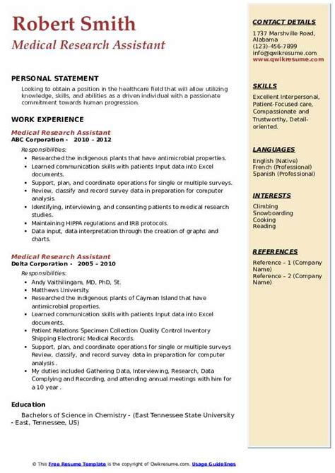 Medical Assistant Research Assistant