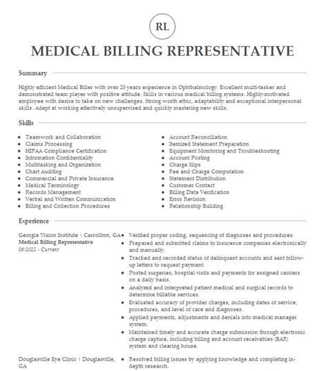 Medical Billing Representative