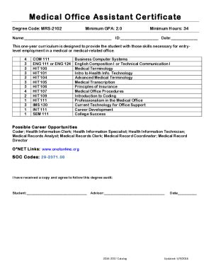 Medical Office Assistant Certification