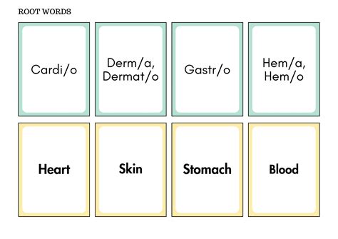 Medical terminology flashcards