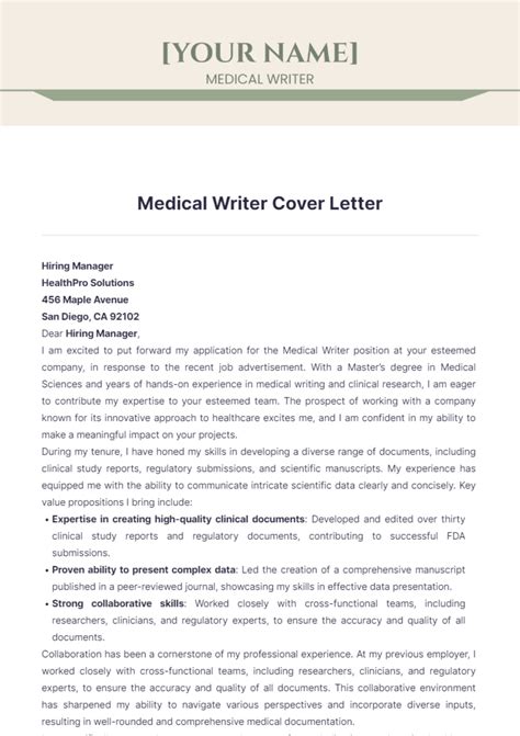 Medical writer