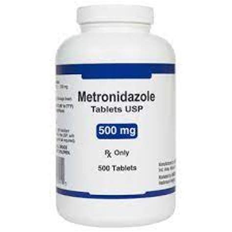 Metronidazole 500 mg pills