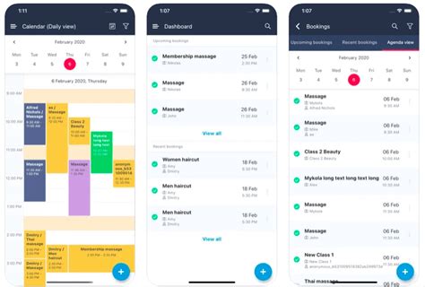 Mobile app scheduling