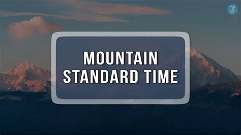 Mountain Standard Time Zone Map