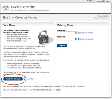 My Social Security account