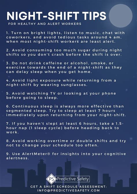 Night Shift Tips