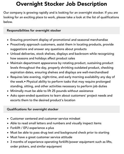 Night Stocking Jobs Near Me