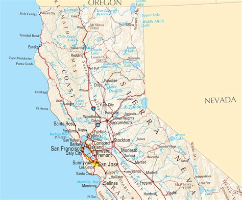 Northern California Cities Map