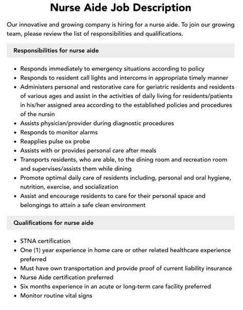 Nurse Aide Jobs