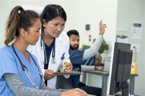 Nurse educator teaching a class