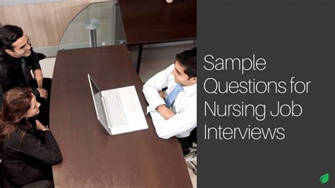 Nursing job interview