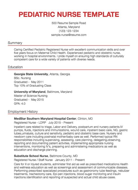 Nursing Resume
