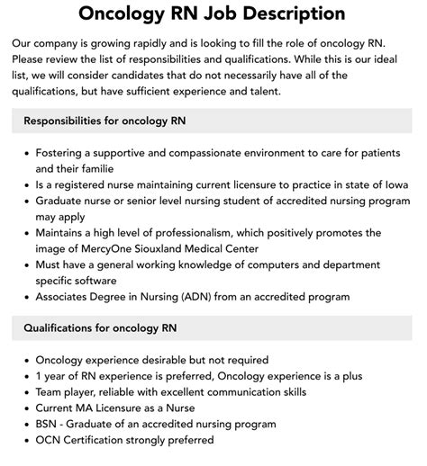 Oncology RN Positions