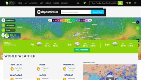 online weather websites