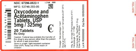 Oxycodone 5-325 mg