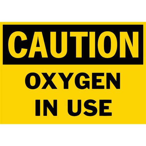 Oxygen In Use Sign
