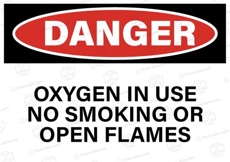 Oxygen In Use Sign Best Practices