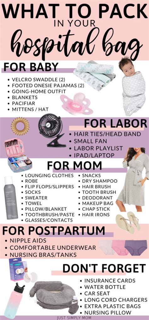 packing hospital bag tips