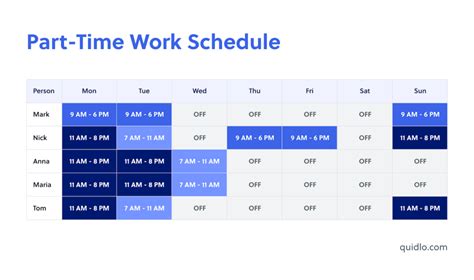 Part-Time Schedule