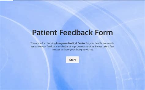 Patient providing feedback