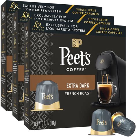 Peet's Coffee barista pouring coffee into a cup