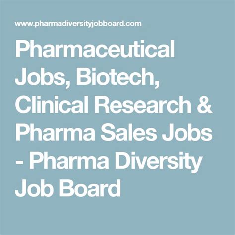 Pharmaceutical job boards