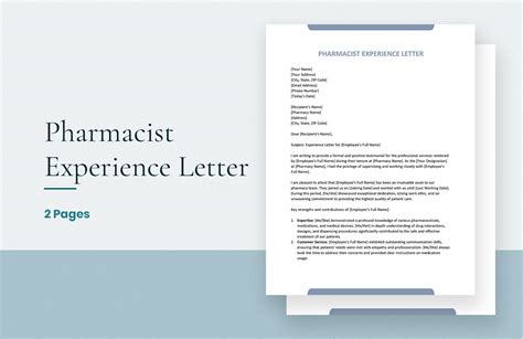 Pharmacist experience