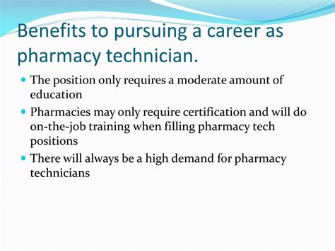 pharmacy technician benefits