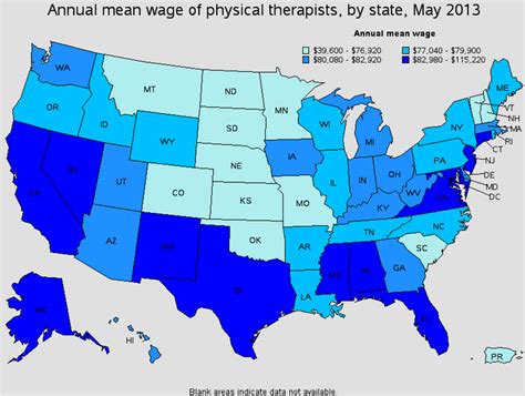 Physical Therapy Salary Regions