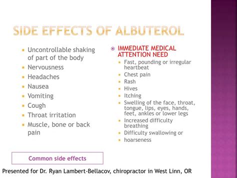 Potential Side Effects of Albuterol Inhaler