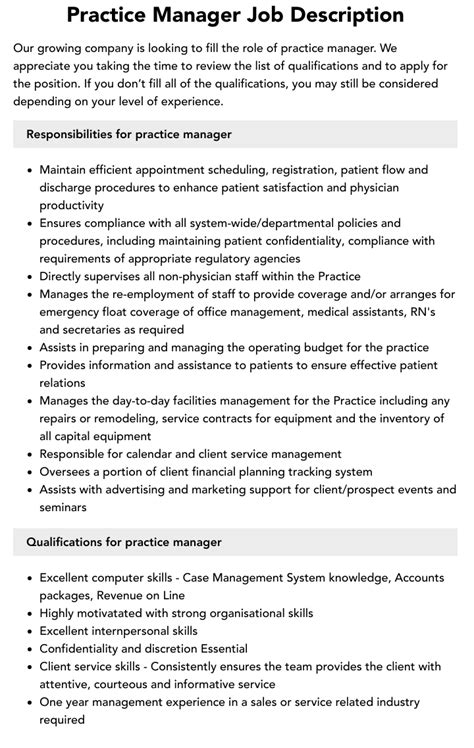 Practice Manager Jobs