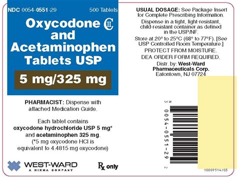 Precauciones de oxycodone acetaminofén