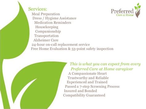 Preferred care at home mechanisms