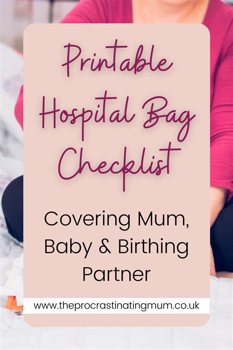 Pregnancy Hospital Bag Partner