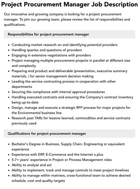 procurement job outlook